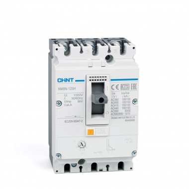 Фотография товара 'CHINT 271710 Авт. выкл. NM8N-125R TM 3P 125А 150кА с рег. термомаг. расцепителем (R)'