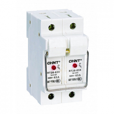 Фотография товара 'CHINT 520516 Держатель плавких вставок с индикацией RT28-63X 14х51 2П (R)'