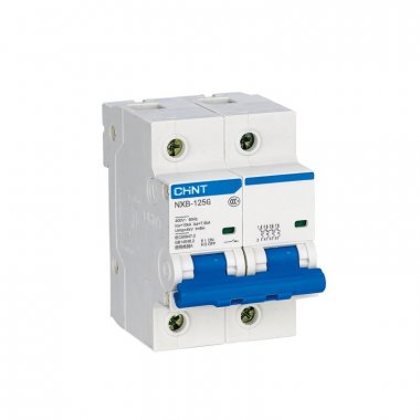 Фотография товара 'CHINT 816130 Авт. выкл. NXB-125 2P 63A 10кА х-ка D (R)'
