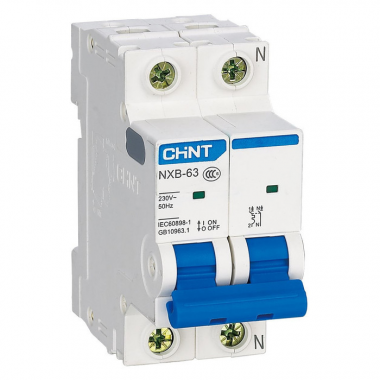 Фотография товара 'CHINT 814079 Авт. выкл. NXB-63 1P+N 16A 6кА х-ка B (R)'