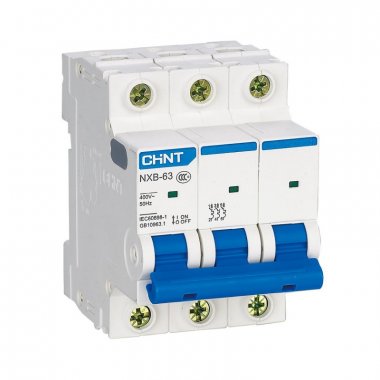 Фотография товара 'CHINT 296827 Авт. выкл. NXB-63S 3P 16А 4.5kA х-ка C (R)'