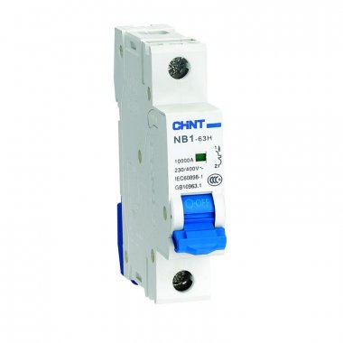 Фотография товара 'CHINT 179772 Авт. выкл. NB1-63H 1P 20A 10кА х-ка B (R)'