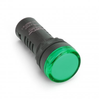 Фотография товара 'CHINT 828001 Индикатор ND16-22D/2C зеленый, встр. резистор, IP65 АС/DC110В (R)'