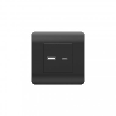 Фотография товара 'CHINT 431501 (NEW3-E) Розетка USB A+С, 5В/2,1А'