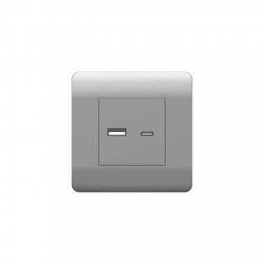 Фотография товара 'CHINT 431451 (NEW3-E) Розетка USB A+С, 5В/2,1А'