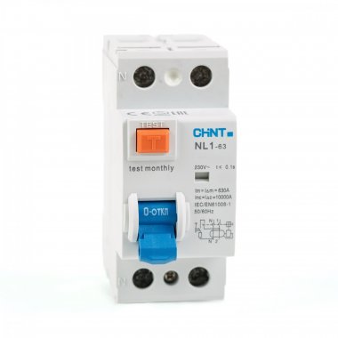 Фотография товара 'CHINT 216709 УЗО NL1-63 1P+N 25A 30mA тип AC10kA(R) AX'