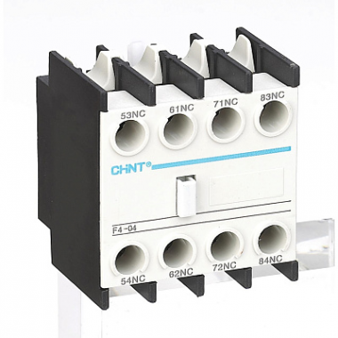 Фотография товара 'CHINT 257021 Приставка доп.контакты F4-04 к контактору NC1 и NC2 (R)'