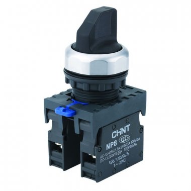 Фотография товара 'CHINT 578661 Переключатель с фиксацией NP8-10X/21 без подсветки , черная 1НО IP65 (R)'
