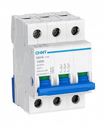 Фотография товара 'CHINT Выключатель нагрузки NH4 3P 125A (R)(CHINT) 398034'
