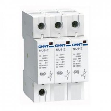 Фотография товара 'CHINT 252542 Ограничитель имп. перенапр. NU6-IIG 3Р In=15kA Uc=440B Im=40kA (R)'