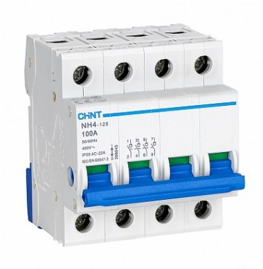 Фотография товара 'CHINT Выключатель нагрузки NH4 4P 100A (R)(CHINT) 398045'
