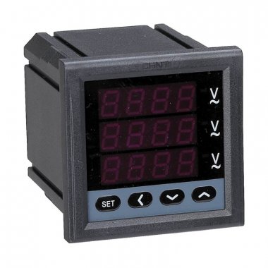 Фотография товара 'CHINT 273120 Вольтметр цифровой PZ7777-8ST 380В 3ф 120x120 RS485'