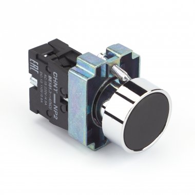 Фотография товара 'CHINT 573955 Кнопка управления NP2-BA21 без подсветки черная, 1НО, IP40 (R)'