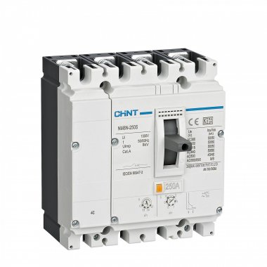 Фотография товара 'CHINT 271235 Авт. выкл. NM8N-250H TM 4P 225А 100кА с рег. термомаг. расцепителем (R)'