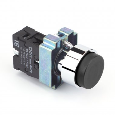 Фотография товара 'CHINT 576043Кнопка управления NP2-BL21 без подсветки, черная, 1НО, IP40 (R)'