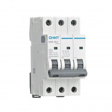 Фотография товара 'CHINT 320727 Авт. выкл. NB8-40J 3P 1А 4,5кА х-ка D (R)'