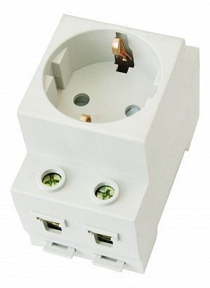 Фотография товара 'CHINT Розетка AC30-111 с заземляющим контактом на DIN-рейку (R)(CHINT) 775001'