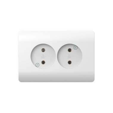 Фотография товара 'CHINT 431542 (NEW3-E) Розетка б/з со шторками двойная, 16А'