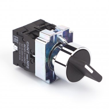 Фотография товара 'CHINT 573985 Переключатель NP2-BD53, 3 положения возвратом, 2НО, IP40 (R)'