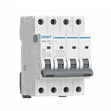 Фотография товара 'CHINT 320761 Авт. выкл. NB8-40J 4P 2А 4,5кА х-ка D (R)'