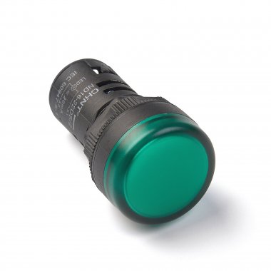 Фотография товара 'CHINT 828143 Индикатор ND16-22DS/4C зеленый, компактный, встр. конденсатор, IP65 АС110В (R)'