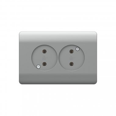 Фотография товара 'CHINT 431421 (NEW3-E) Розетка б/з со шторками двойная, 16А'