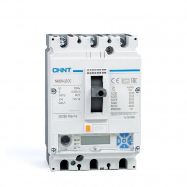 Фотография товара 'CHINT 271487 Авт. выкл. защиты двигателя NM8N-250Q EMM 63А 70кА 3P, LCD (R)'