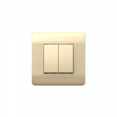 Фотография товара 'CHINT 431396 (NEW3-E) Выключатель 2-клавишный с подсветкой, 10А'