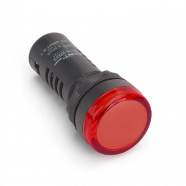 Фотография товара 'CHINT 593953Индикатор ND16-22D/2C красный, встр. резистор, IP65 АС/DC24В (R)'