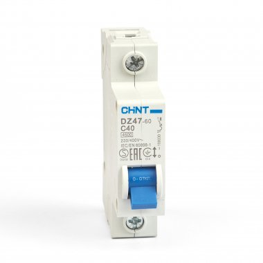 Фотография товара 'CHINT 188030 Авт. выкл.DZ47-60 1P 40A 4.5KA х-ка C'