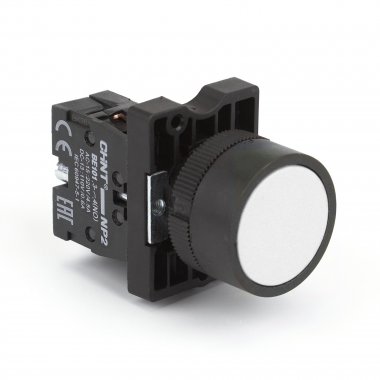 Фотография товара 'CHINT 574576 Кнопка управления NP2-EA11 без подсветки белая 1НО, IP40 (R)'