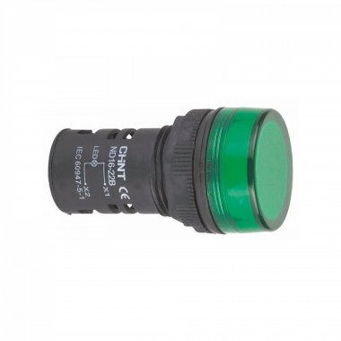 Фотография товара 'CHINT 592775 Индикатор ND16-22B/2 зеленый AC/DC24В (R)'