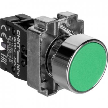 Фотография товара 'CHINT Кнопка управления NP2-BA31 без подсветки зеленая 1НО IP40 (CHINT) 574842'