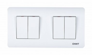 Фотография товара 'CHINT 4-клавишный выключатель 10А 250В NEW3 (CHINT) 715398'