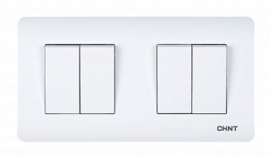 Фотография товара 'CHINT 4-клавишный выключатель с LED-подсветкой 10А 250В NEW3 (CHINT) 715400'