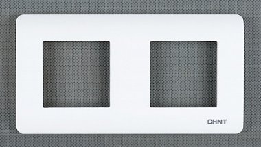 Фотография товара 'CHINT 2-местная рамка NEW3 (CHINT) 715404'