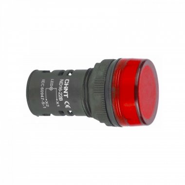 Фотография товара 'CHINT 592773 Индикатор ND16-22B/2 красный AC/DC24В (R)'