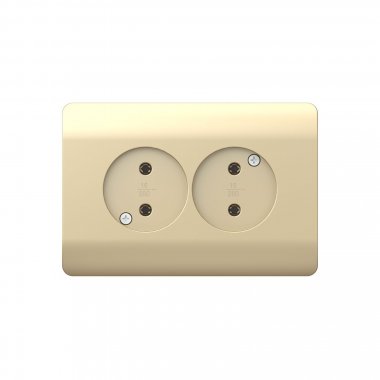 Фотография товара 'CHINT 431420 (NEW3-E) Розетка б/з со шторками двойная, 16А'