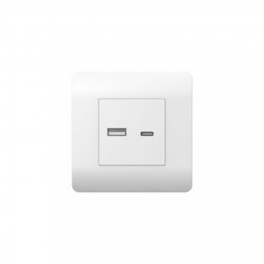 Фотография товара 'CHINT 431551 (NEW3-E) Розетка USB A+С, 5В/2,1А'