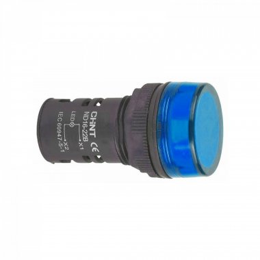 Фотография товара 'CHINT 592782 Индикатор ND16-22B/2 синий AC/DC110В (R)'