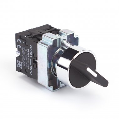 Фотография товара 'CHINT 574659 Переключатель NP2-BD55, 3 положения возвратом, 1НО+1НЗ, IP40 (R)'