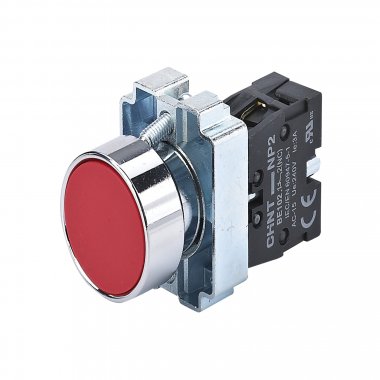 Фотография товара 'CHINT 573890 Кнопка управления NP2-BA42 без подсветки красная 1НЗ IP40 (R)'