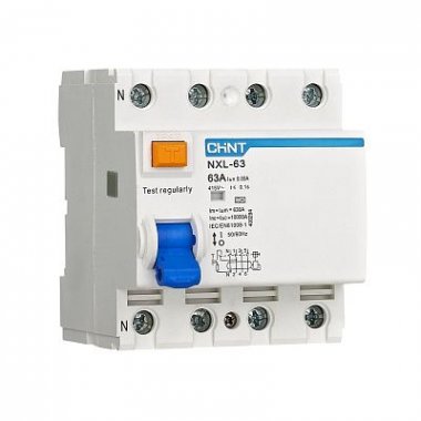 Фотография товара 'CHINT 280785 УЗО NXL-63 6kA 3P+N 32A 30mA A (R)'