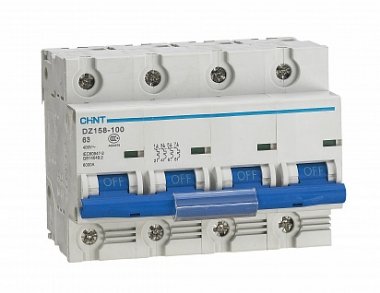 Фотография товара 'CHINT Авт. выкл. DZ158-125H 4P 63A 10kA х-ка (8-12In) (R)(CHINT) 158097'