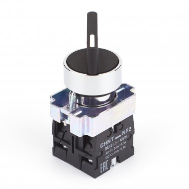 Фотография товара 'CHINT 575532 Переключатель NP2-BJ23, 2 положения фиксацией, 2НО, IP40 (R)'