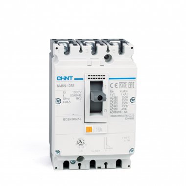 Фотография товара 'CHINT 271531 Авт. выкл. NM8N-125C TM 3P 16А 36кА с рег. термомаг. расцепителем (R)'