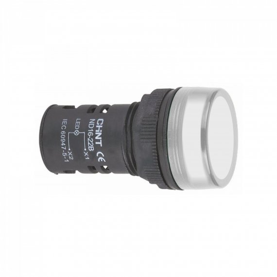 Фотография товара 'CHINT 592781 Индикатор ND16-22B/2 белый AC/DC110В (R)'