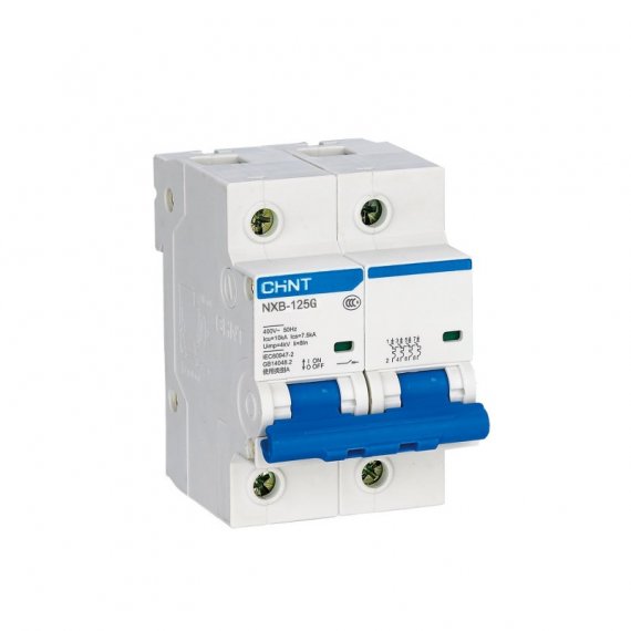 Фотография товара 'CHINT 816130 Авт. выкл. NXB-125 2P 63A 10кА х-ка D (R)'