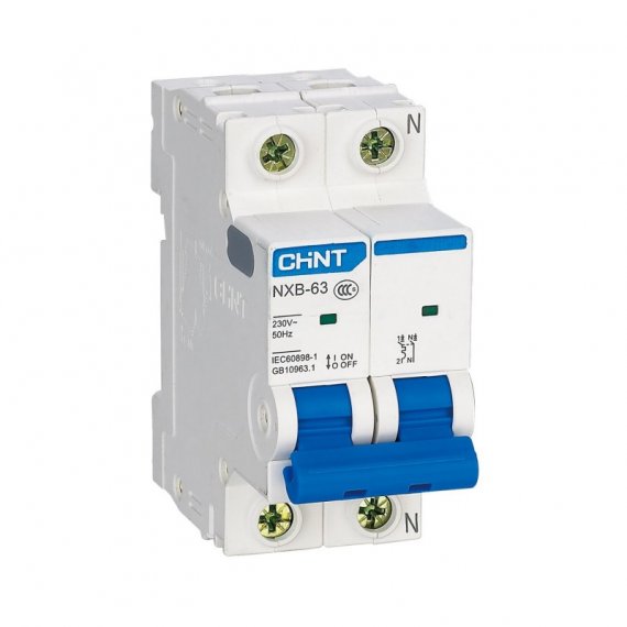 Фотография товара 'CHINT 814078 Авт. выкл. NXB-63 1P+N 10A 6кА х-ка B (R)'