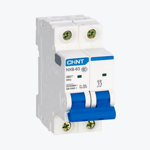 Фотография товара 'CHINT 296807 Авт. выкл. NXB-63S 2P 63А 4.5kA х-ка D (R)'